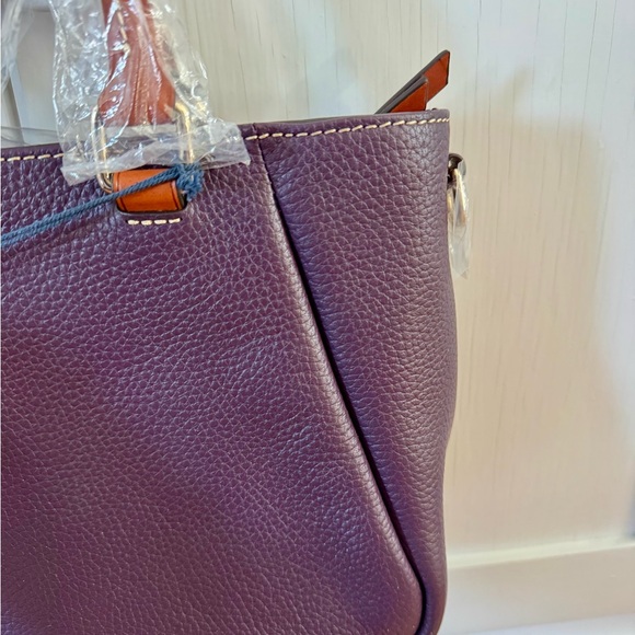 NWT Dooney & Bourke Small Zip Top Leather Bag - Purple Plum - Ships fast! - Picture 7 of 11